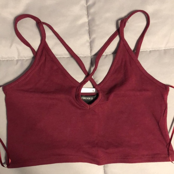 Forever 21 Tops - Cropped Cross Strap Top